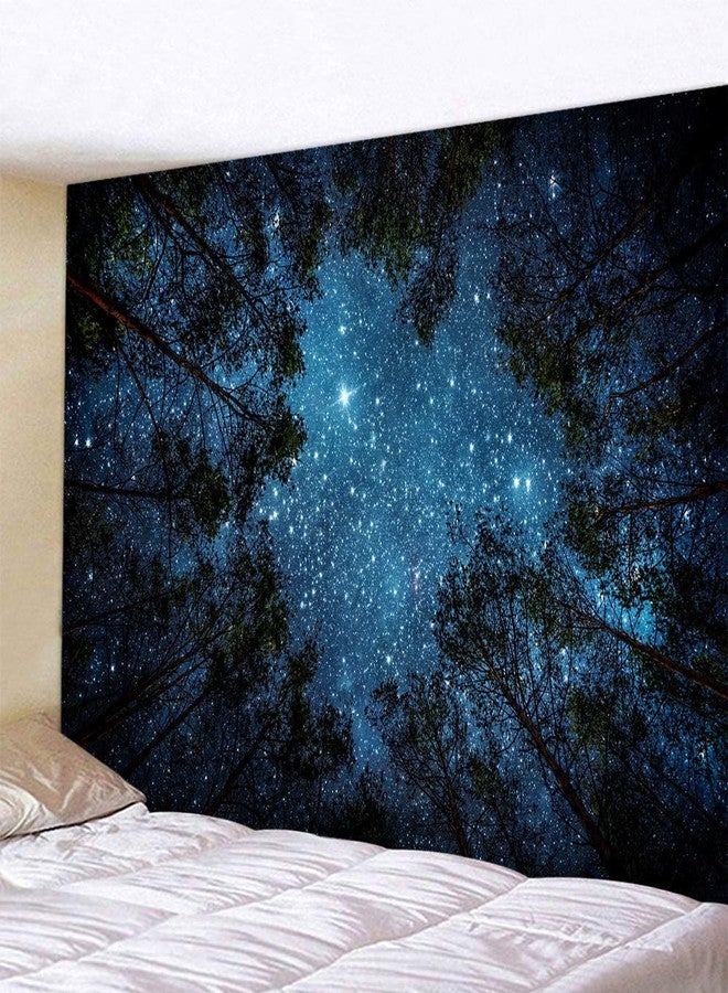 Llamazing Forest Tapestry Home Decor Landscape Tapestry Living Room Bedroom Decoration Tapestry Magic Tapestry Curtain (Looking Up at The Stars, 90.5''L×70.8''W) - Image 5